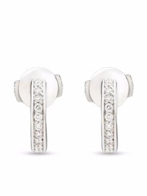 18kt white gold Iconica diamond hoop earrings