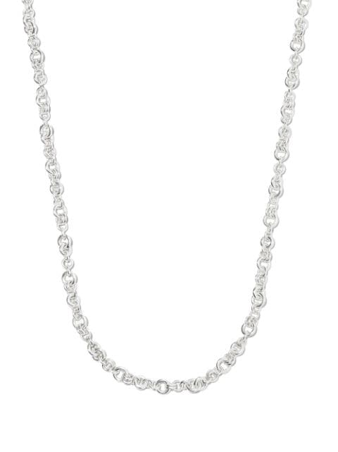 sterling silver rolo-chain necklace