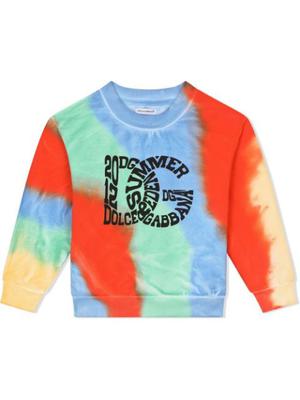 logo-print tie-dye sweatshirt