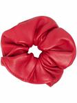 ruched leather scrunchie