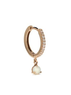 18kt rose gold Ada diamond and opal single earring