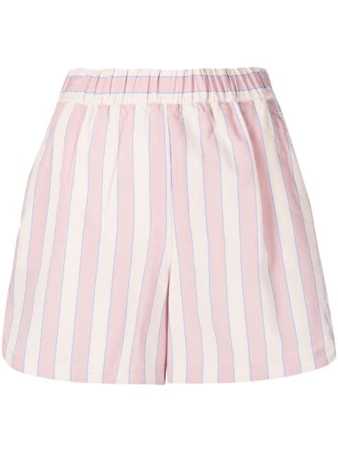 elasticated-waistband striped shorts
