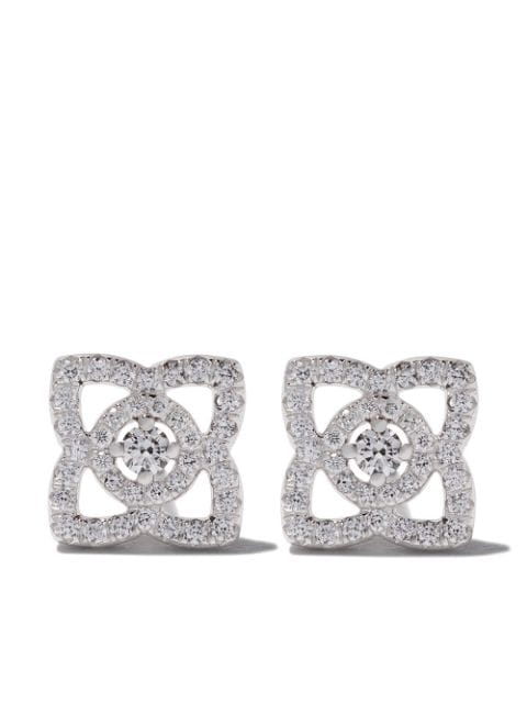 18kt white gold Enchanted Lotus diamond stud earrings