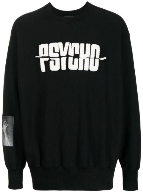 x Psycho appliqu  crew-neck sweatshirt
