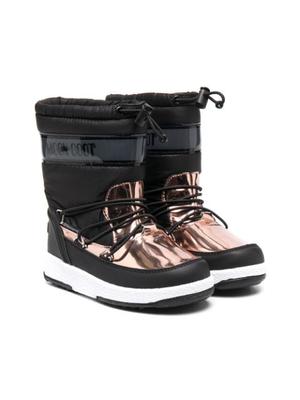 metallic snow boots