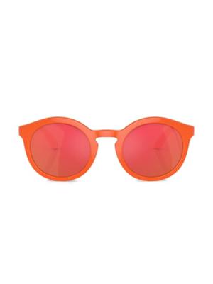 logo-print round-frame sunglasses