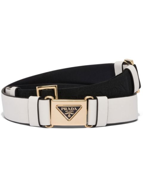 triangle-logo leather belt