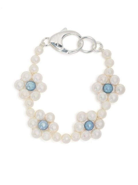 daisy flower pearl bracelet