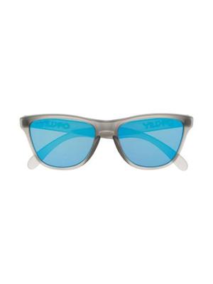 logo-print blue-tinted sunglasses