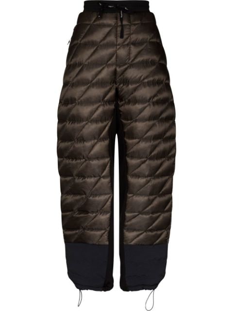 Hybrid quilted two-tone ski trousers