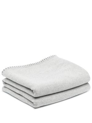 two-tone wool-cashmere blend blanket