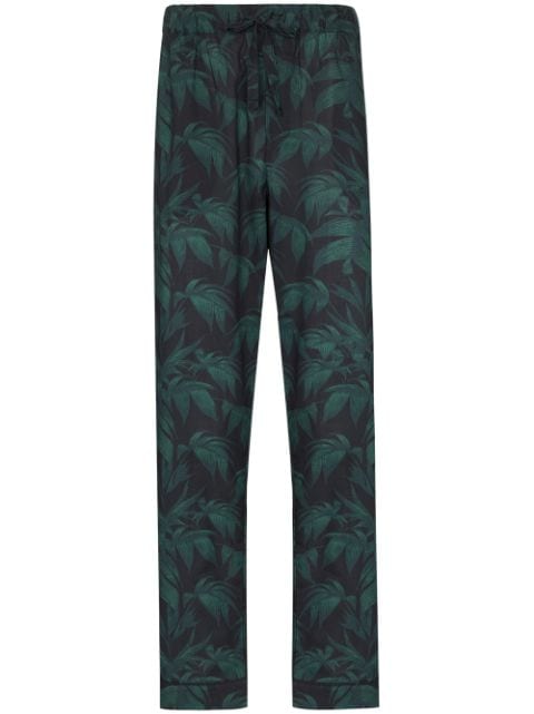 palm-tree print pyjama trousers