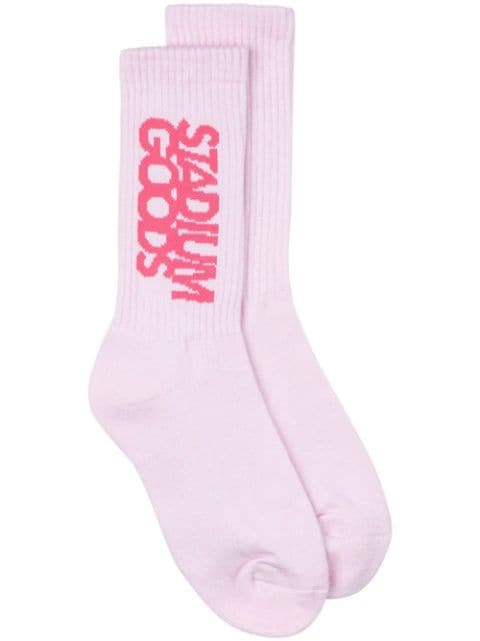 ribbed logo  Blizzard Pink  socks