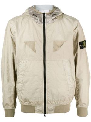 logo-patch zip-up jacket
