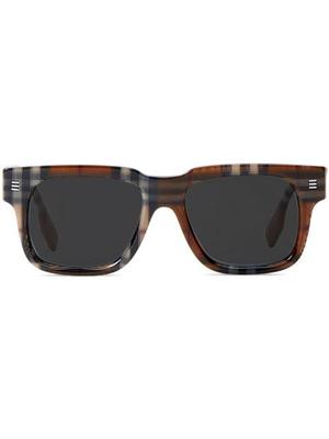 check square-frame sunglasses