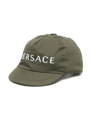 embroidered-logo six-panel cap