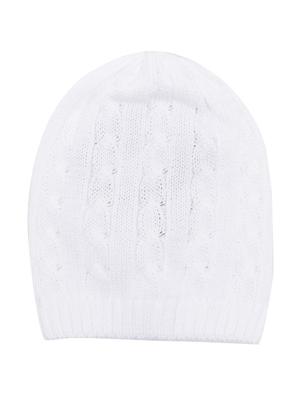ribbed knit cotton hat