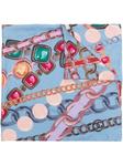 jewellery print silk scarf