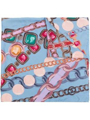 jewellery print silk scarf