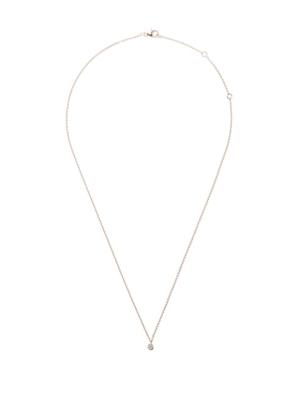 18kt rose gold My First De Beers one diamond pendant necklace