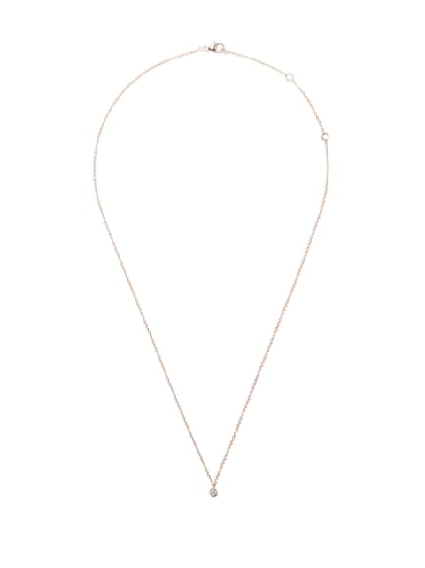 18kt rose gold My First De Beers one diamond pendant necklace
