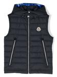 chest logo-patch hooded vest