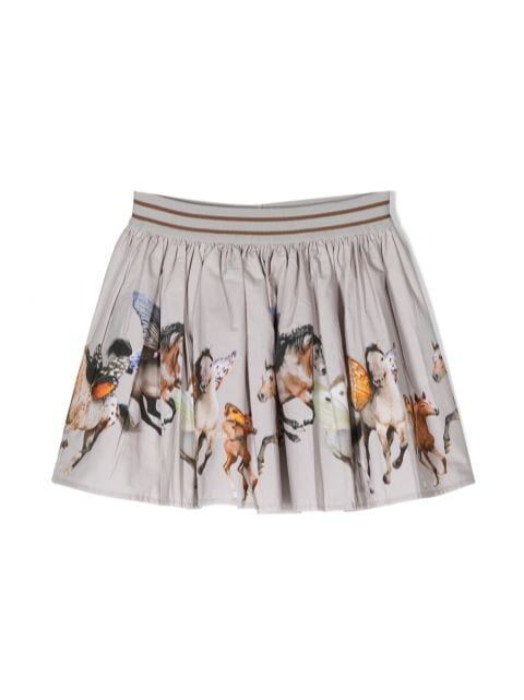 Treetop Cubs-print skirt
