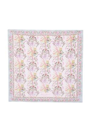 floral-print organic-cotton blanket