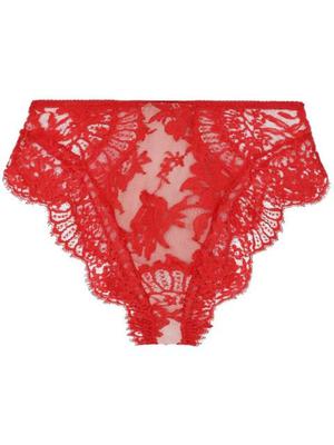 high-waisted lace briefs