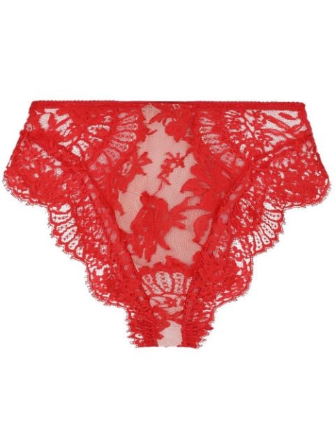 high-waisted lace briefs