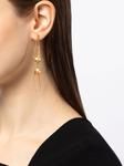 Bra gold-plated drop earring