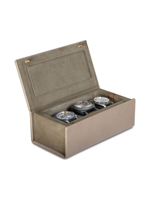 foldover-top leather watch box