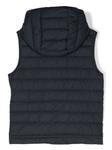 chest logo-patch hooded vest