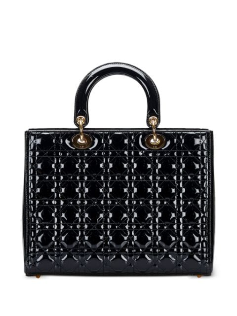 2016 pre-owned large Cannage Lady Dior handbag