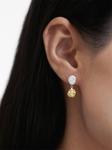 x Mother of Pearl Keshi pearl stud earrings