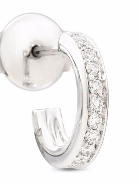 18kt white gold Iconica diamond hoop earrings