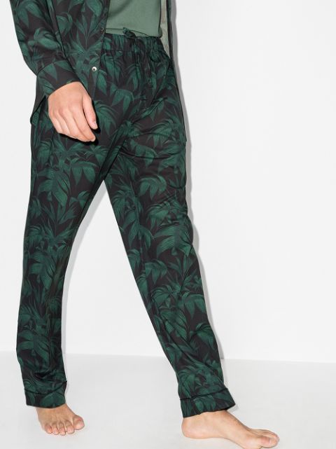 palm-tree print pyjama trousers