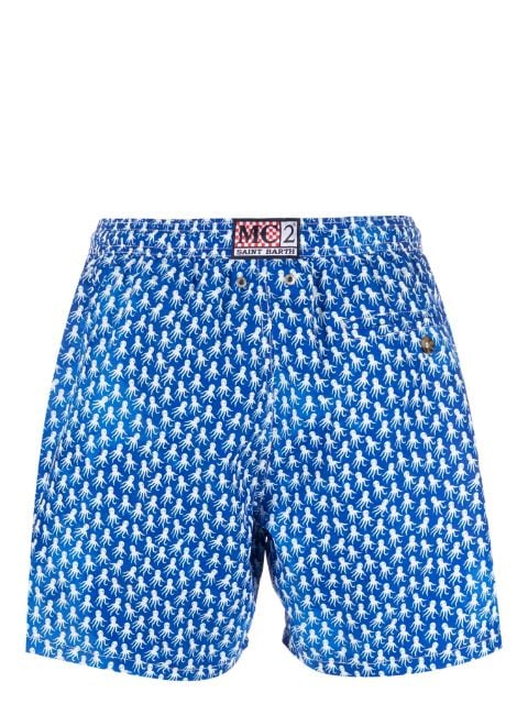 graphic-print swim shorts