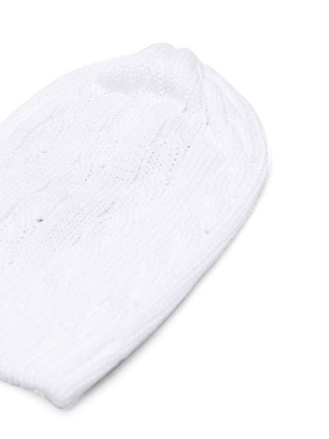 ribbed knit cotton hat