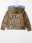 leopard-print zip-up hoodie