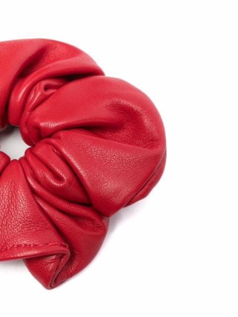 ruched leather scrunchie