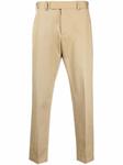 feather-charm straight-leg chino trousers