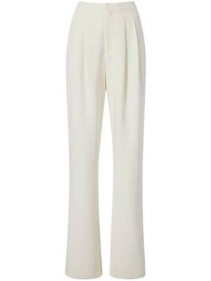 pleated detail tailored trousers