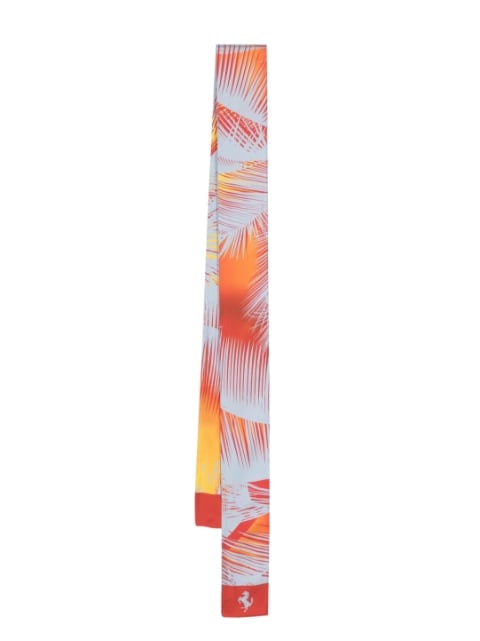 palm-tree-print silk scarf
