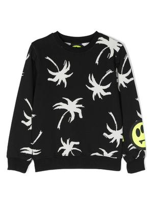 palm tree-print cotton sweatshirt