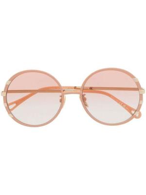 oversized round frame sunglasses