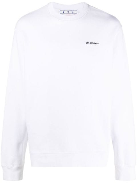 Wave Diag-stripe cotton sweatshirt