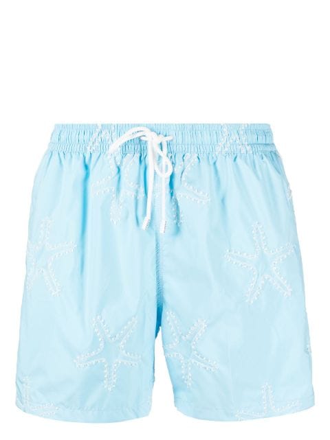 star-embroidery swimming trunks