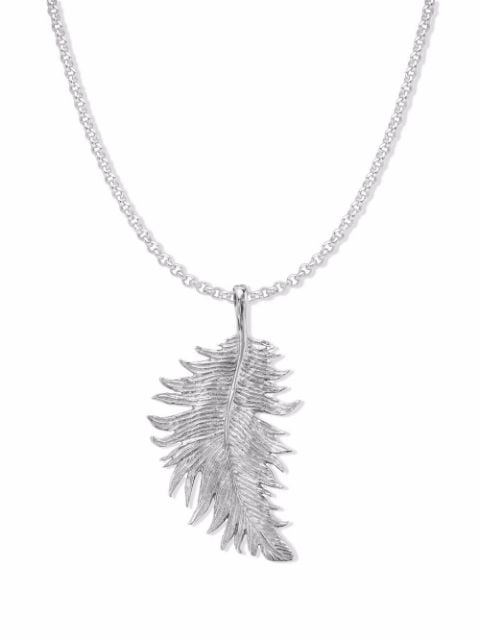 feather-detail necklace