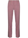 check-pattern tailored trousers